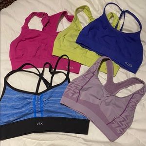 Sports bras- lot of 5 sports bras